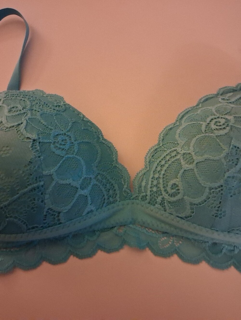 Angelina Teal Lace Push-Up Bra